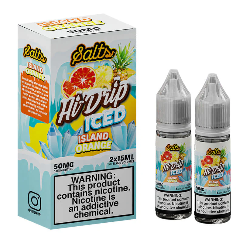 Hi-Drip Salt Twin Pack - Iced Island Orange Salt - 2x15mL