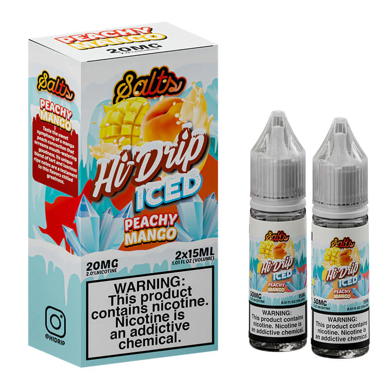 Hi-Drip Salt Twin Pack - Iced Peachy Mango Salt - 2x15mL