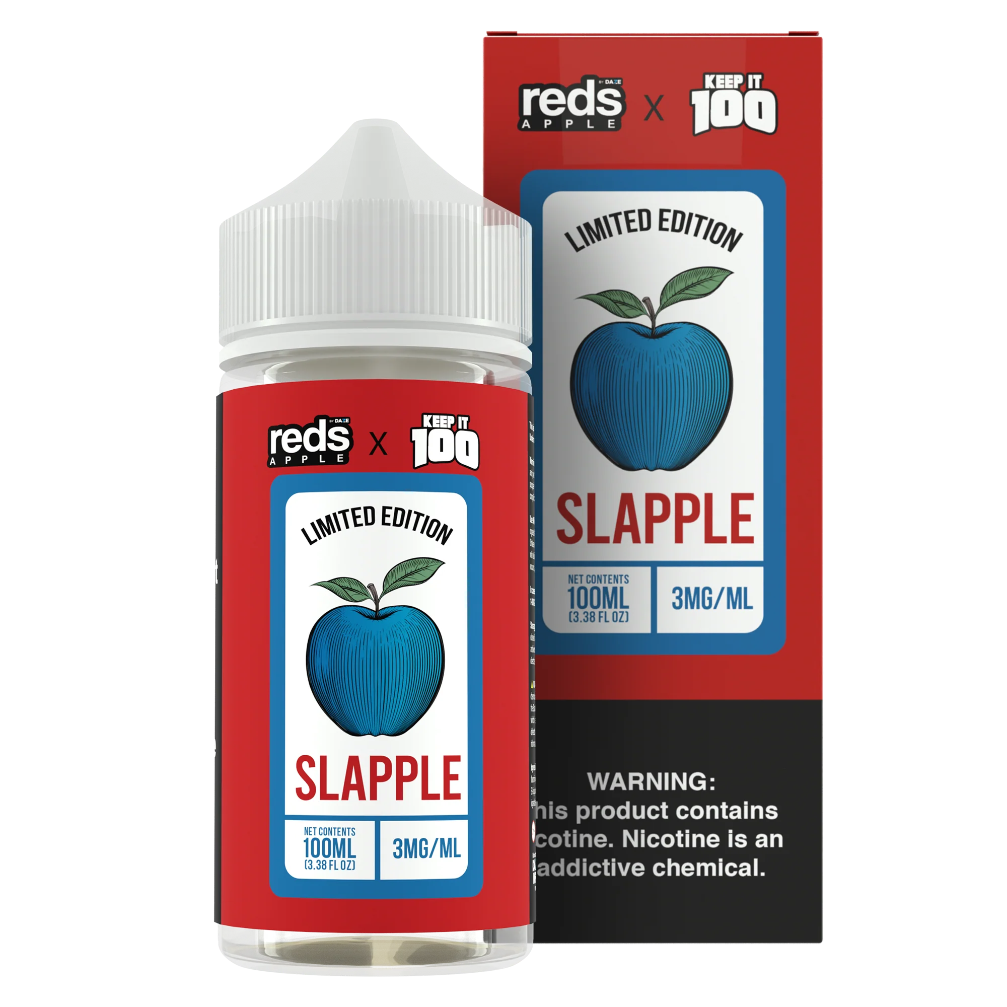 Keep it 100 x Red's Apple eLiquid - Slapple