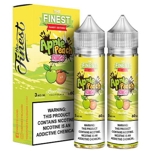 The Finest E-Liquid Synthetic - Apple Peach Sour Rings Menthol - Twin Pack