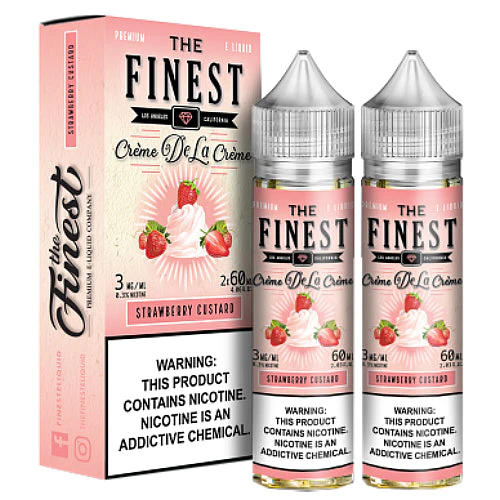The Finest E-Liquid Synthetic - Strawberry Custard - Twin Pack